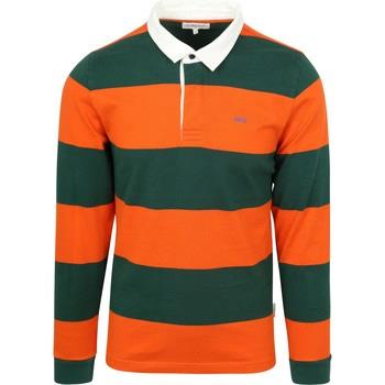 Sweat-shirt Mcgregor Rugbyshirt Orange Vert Rayé