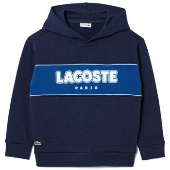 Sweat-shirt enfant Lacoste SWEATSHIRT ENFANT MOLLETON BLEU IMPRIMÉ CON...