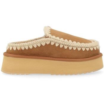 Ville basse Mou Sabot Eskimo Platform en daim marron