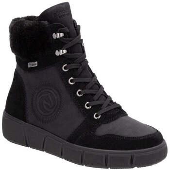 Bottines Remonte black casual closed ladies mid height boots