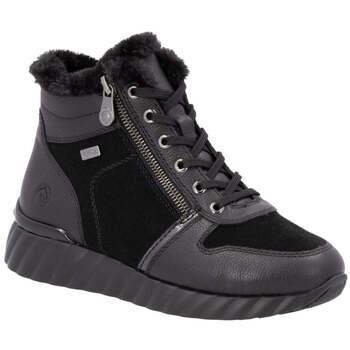 Bottines Remonte black casual closed ladies mid height boots