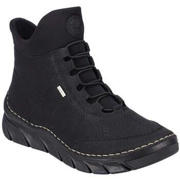 Bottines Rieker black casual closed ladies mid height boots