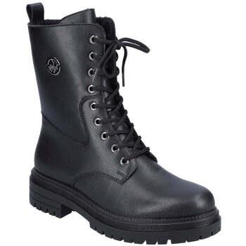 Bottines Rieker black casual closed ladies mid height boots