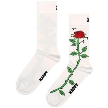 Chaussettes Happy socks Rose sock white