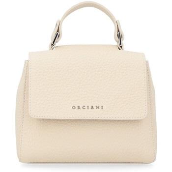 Sac Orciani Sac Sveva Soft Mini en cuir grainé ivoire