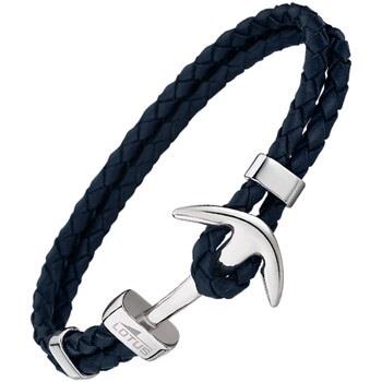 Bracelets Lotus Bracelet homme Collection Urban Man Ancre cuir bleu