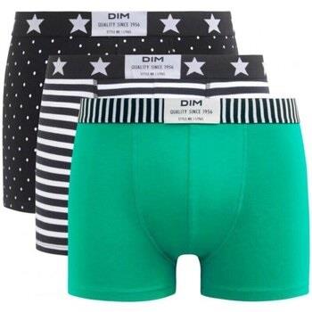 Boxers DIM 3 Boxers Homme VIBES Pois Rayures Menthe