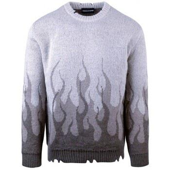 Pull Vision Of Super Pull Jacquard Avec Flammes