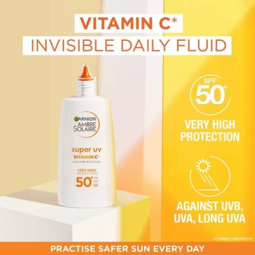 Garnier Ambre Solaire Super UV Vitamin C Facial Fluid for Daily Use SP...