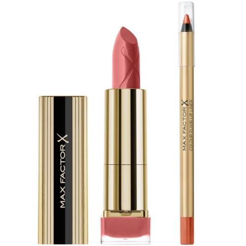 Max Factor Lipstick and Lip Liner Bundle (Various Shades) - Brown N Nu...