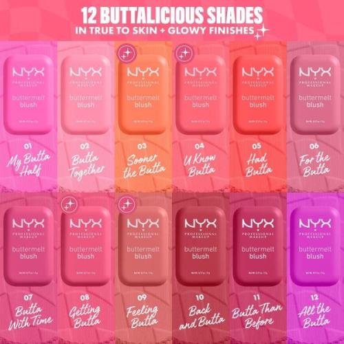 NYX Professional Makeup Buttermelt Powder Blush up to 12H Wear, Fade a...