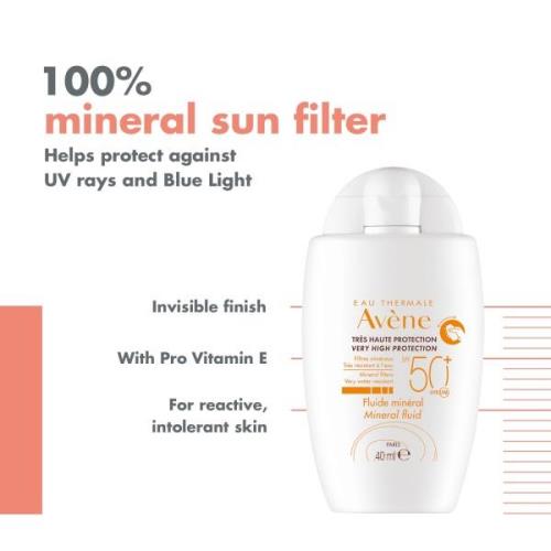 Avène Fluide minéral très haute protection SPF50+ Crème solaire pour p...