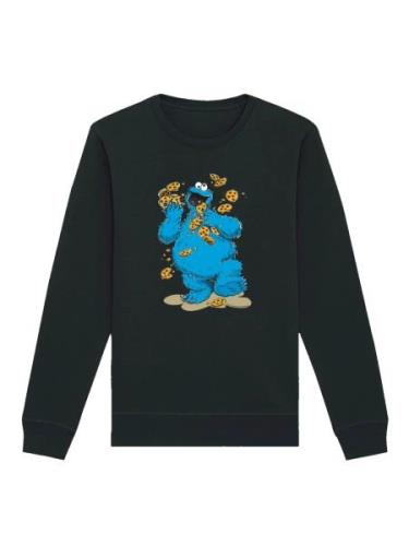 Sweatshirt 'Sesamstraße Cookie Monster Cookies Everywere'