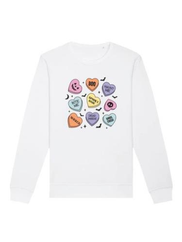 Sweatshirt 'Retro Halloween Heart Candy Bats'