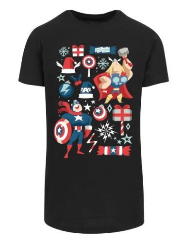 T-Shirt 'Marvel Universe Thor And Captain America Weihnachten'