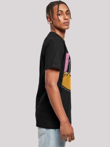 T-Shirt 'Looney Tunes Daffy Duck Face Faux Pocket'