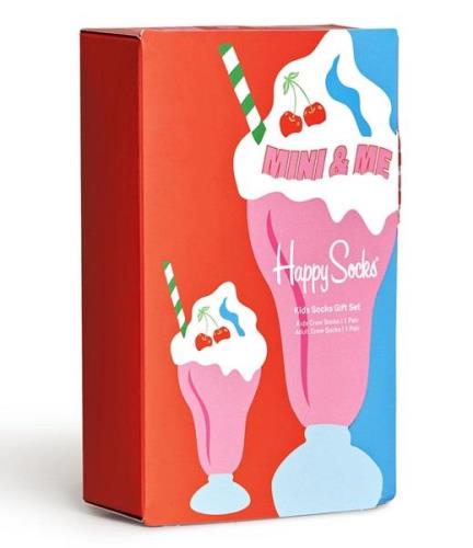 Happy Socks Sokken 2-Pack Mini Me Milkshake Socks Gift Set Oranje