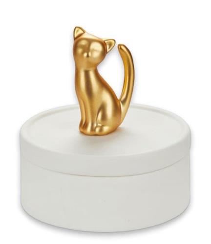 Balvi Decoratieve objecten Jewellery Box Kitten Goudkleurig