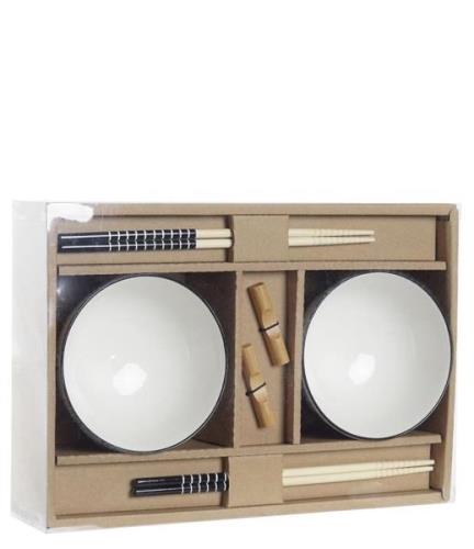 ITEM International Koken & Tafelen Sushi Set 6 Bamboo Stoneware Wit