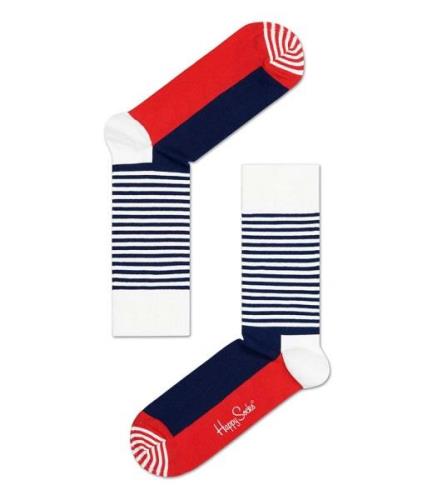 Happy Socks Sokken Half Stripe Socks Wit