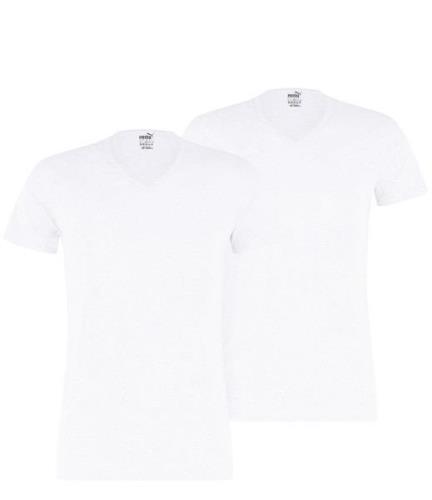 Puma T-shirts Basic 2P V-Neck Wit