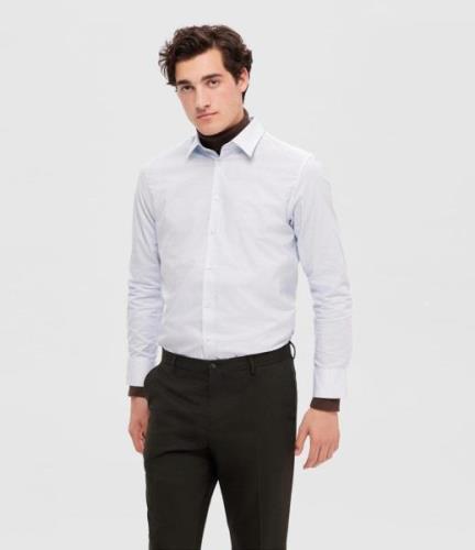 Selected Homme Overhemden Slimsoho-Detail Shirt Long Sleeve Wit