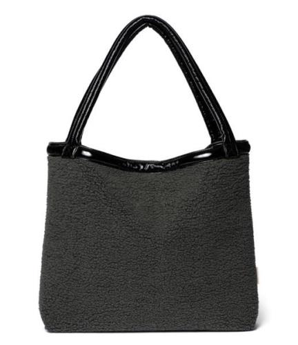 Reversible Teddy Lacquer Mom Bag