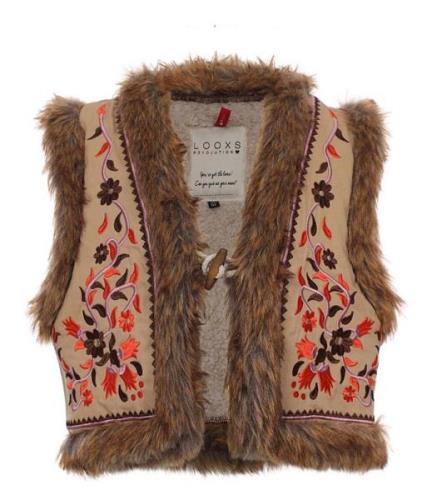 Little Embroidery Fur Gilet