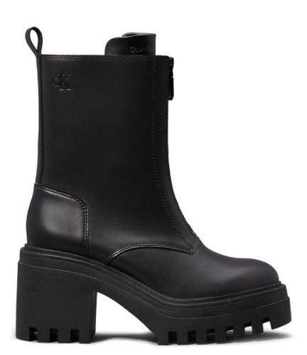 Chunky Heeled Zip Boot