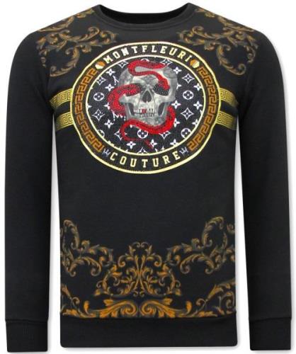 Montfleuri Sweater met print snake skull