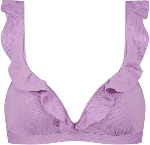 Beachlife purple swirl ruffle bikinitop -