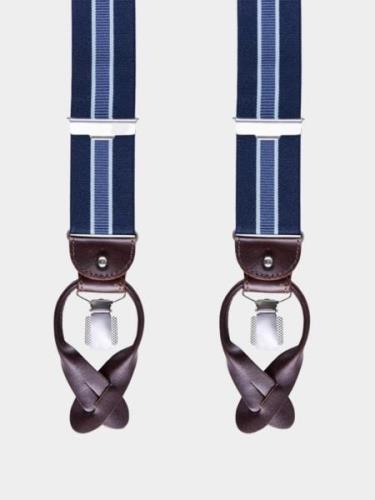 Profuomo Bretels braces luxe 36mm stripe navy pp1l00002b/410