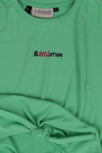 Looxs Revolution Viscose knoop t-shirt green voor meisjes in de kleur