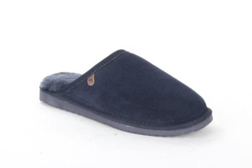 Warmbat Classic dk.navy heren pantoffel (open hiel)