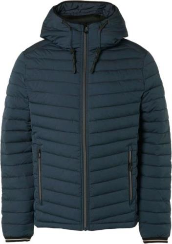 No Excess Jacket hooded short fit padded shadow blue