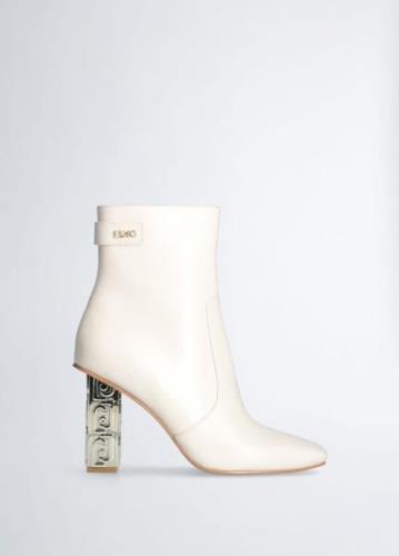 Liu Jo Jennifer ankel boots ivory