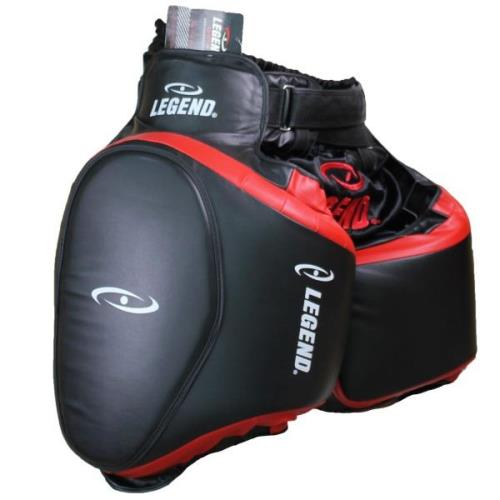 Legend Sports Leg protector zwart/rood pu