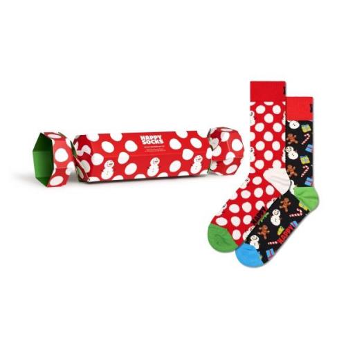 Happy Socks Dames / heren sokken big dot snowman giftbox kerstsokken 2...