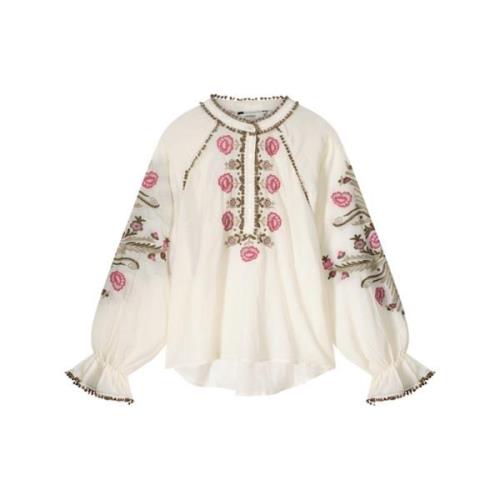 Summum 2s3023-11939 122 top flower embroidery ivory
