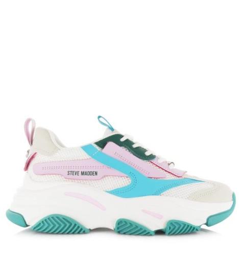 Steve Madden Possession-e pink turquoise lage sneakers dames