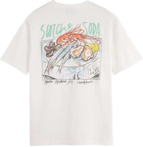 Scotch & Soda Front back artwork t-shirt off white