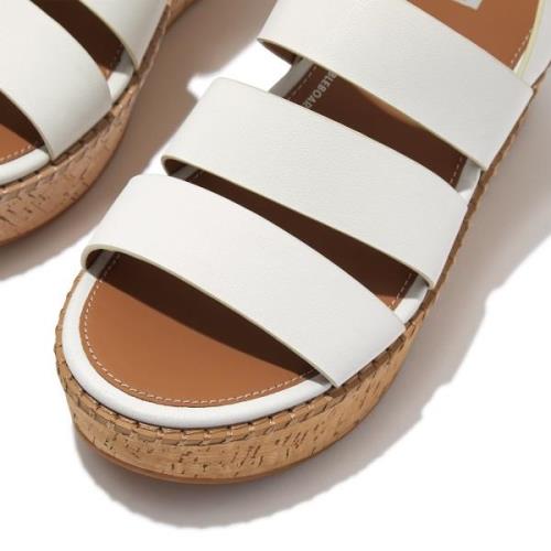 FitFlop Eloise leather/cork strappy wedge sandals