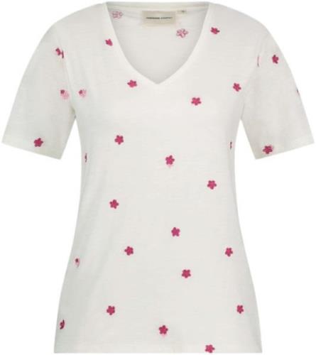 Fabienne Chapot Phill v-neck pink flower t-shirt