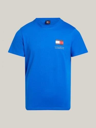 Tommy Hilfiger Dm0dm18263 flag tee c6p persian blue t-shirt crew neck ...