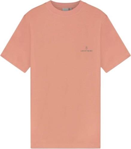Law of the sea T-shirt ronde hals law peach pink