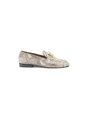 Babouche loafers met snake print