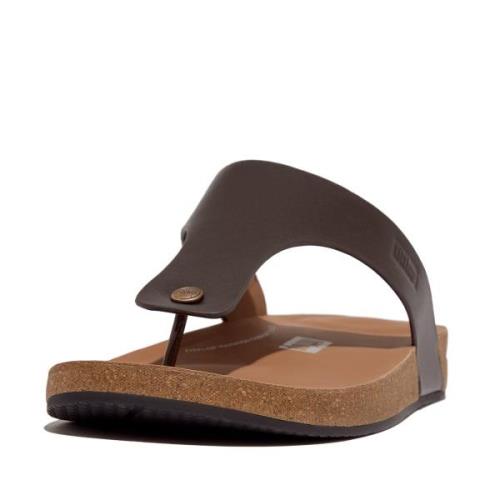 FitFlop Iqushion men's leather toe-post sandals