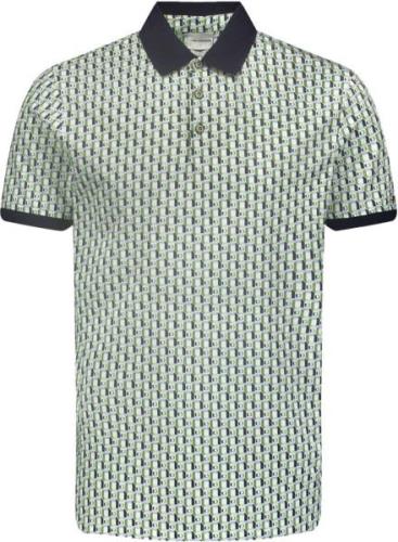 No Excess Polo korte mouw met print allover stretch green