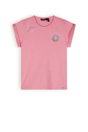 NoNo Meisjes t-shirt basic kiki strawberry