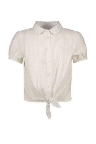 B.Nosy Meisjes korte mouwen blouse met knoop cotton